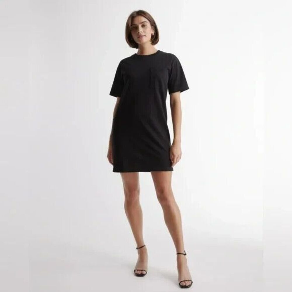 Quince 100% Organic Cotton Relaxed T-Shirt Dress XS NWT